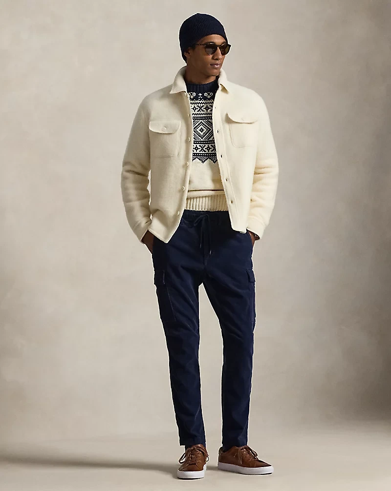 Felted Wool-Blend Overshirt