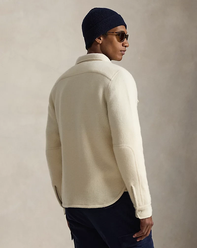 Felted Wool-Blend Overshirt