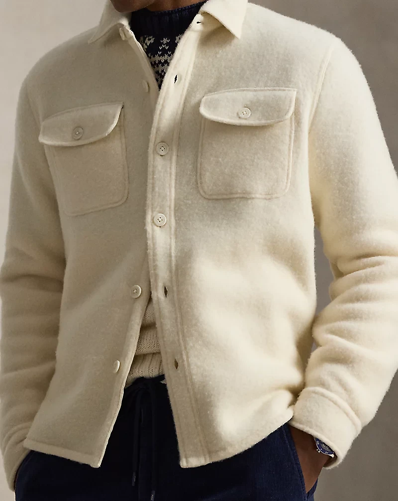 Felted Wool-Blend Overshirt