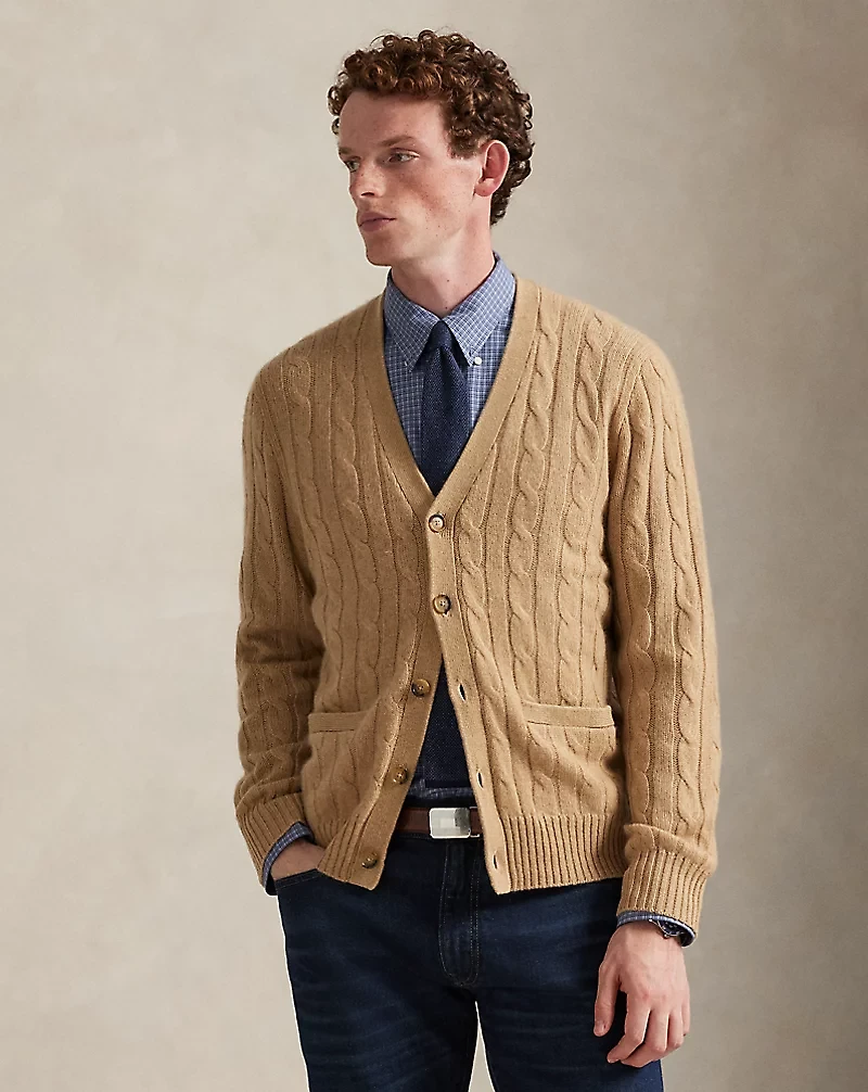 Cable-Knit Cashmere Cardigan