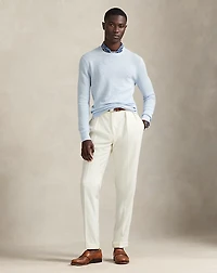 Textured Stretch Linen-Blend Sweater