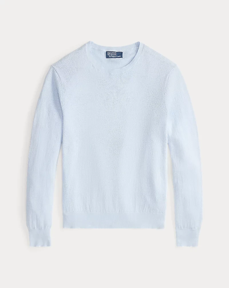 Textured Stretch Linen-Blend Sweater