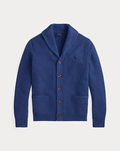 Wool-Cashmere Shawl-Collar Cardigan