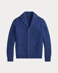 Wool-Cashmere Shawl-Collar Cardigan