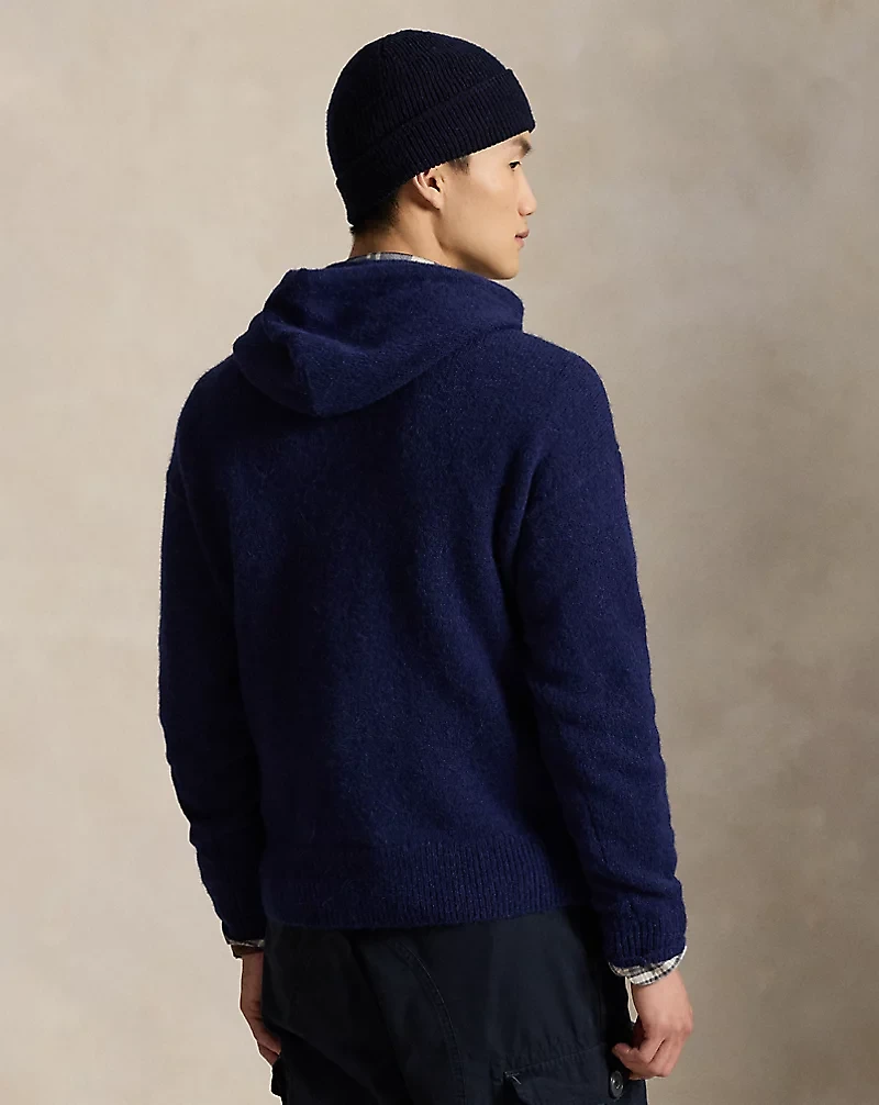 Big Pony Wool-Blend Hooded Sweater