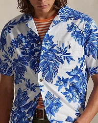 Classic Fit Tropical-Print Camp Shirt