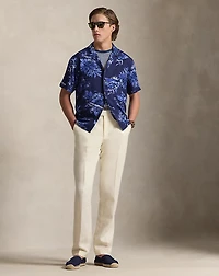 Classic Fit Tropical-Print Camp Shirt