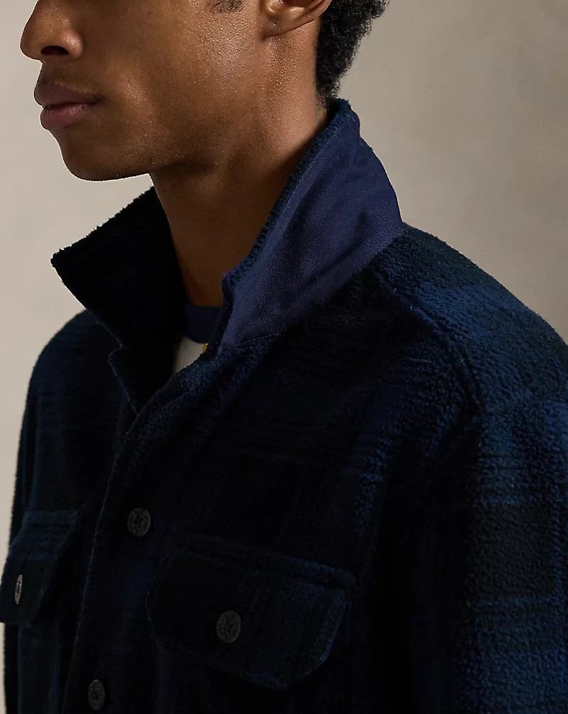 Plaid Pile Fleece Overshirt