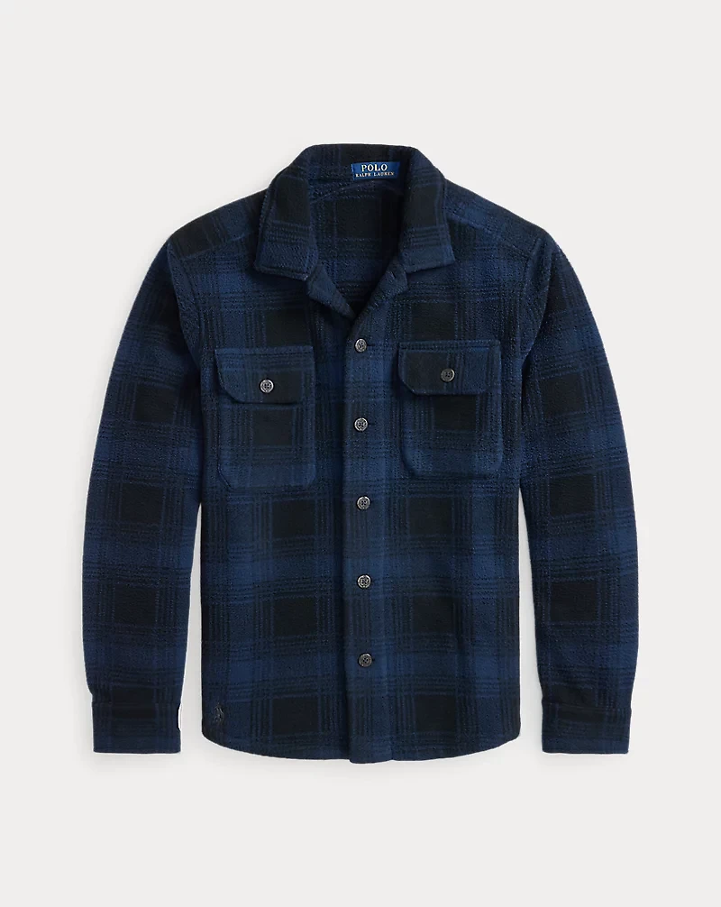 Plaid Pile Fleece Overshirt