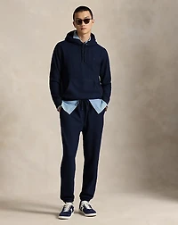 Waffle-Knit Fleece Hoodie