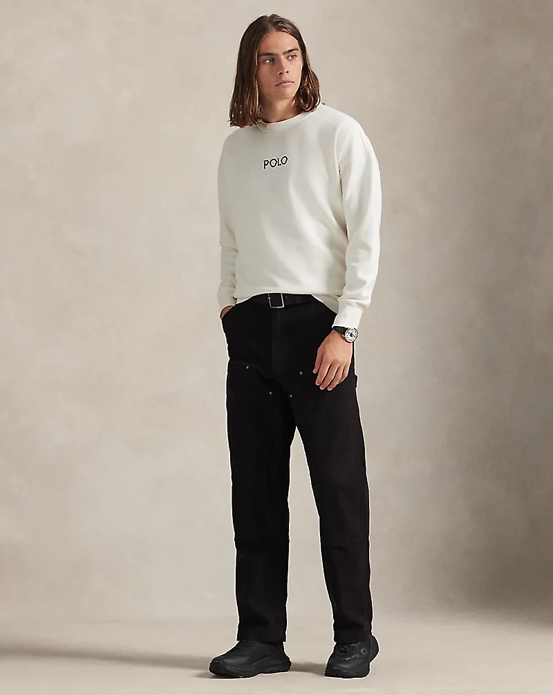 Relaxed Fit Logo Double-Knit Sweatshirt