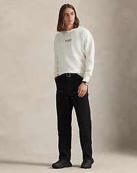 Relaxed Fit Logo Double-Knit Sweatshirt