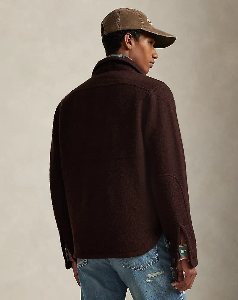 Felted Wool-Blend Overshirt