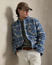 Plaid Felted Wool Overshirt