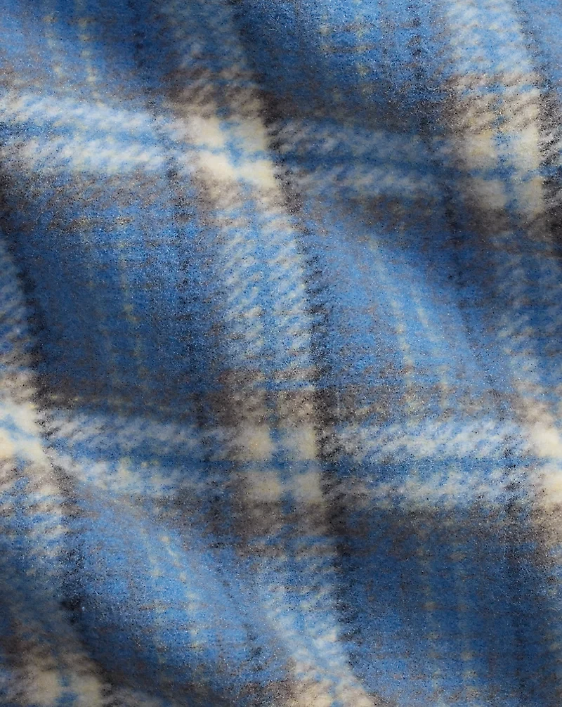 Plaid Felted Wool Overshirt