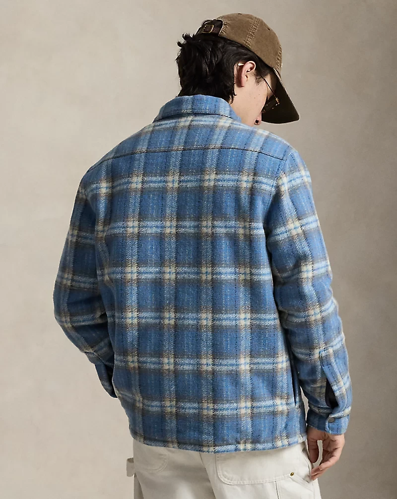 Plaid Felted Wool Overshirt