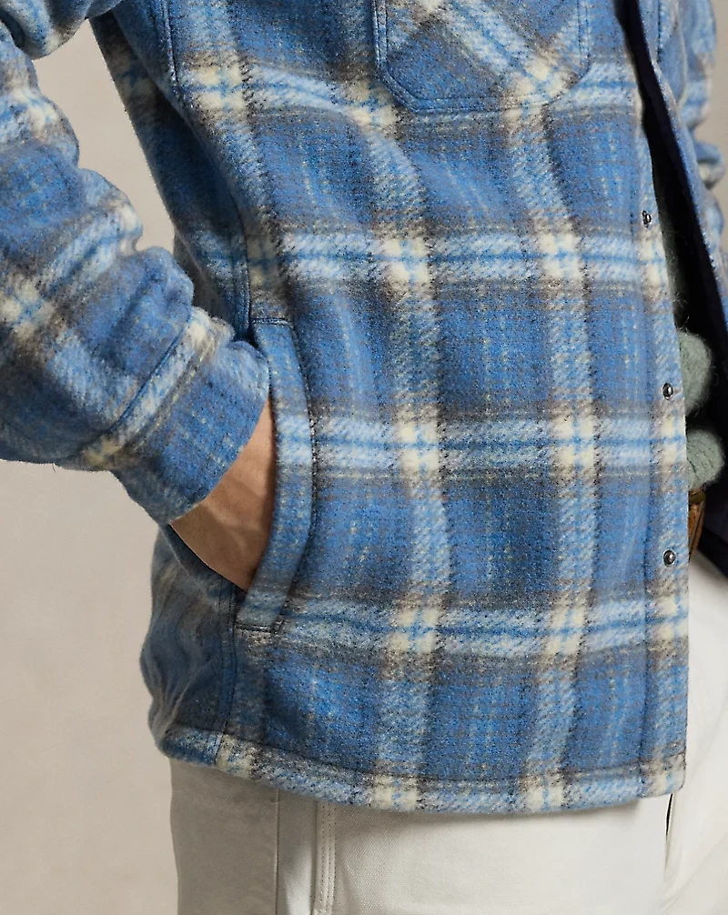 Plaid Felted Wool Overshirt