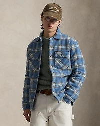 Plaid Felted Wool Overshirt
