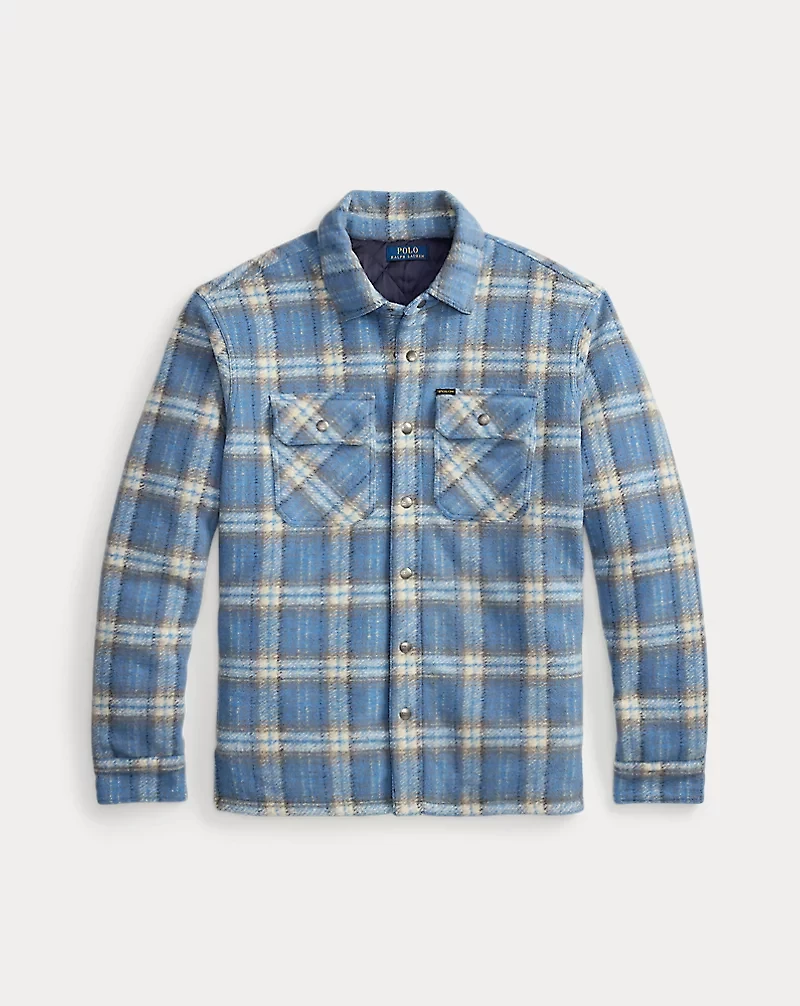 Plaid Felted Wool Overshirt
