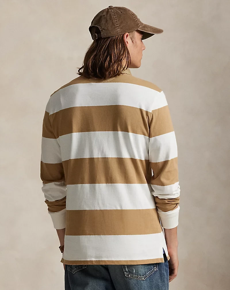 Classic Fit Khaki-Collar Rugby Shirt
