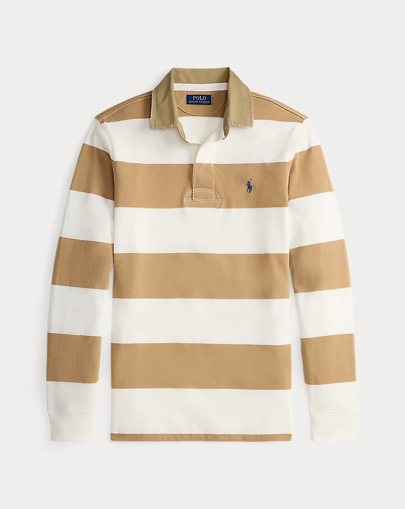 Classic Fit Khaki-Collar Rugby Shirt