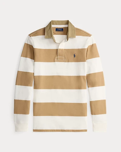 Classic Fit Khaki-Collar Rugby Shirt