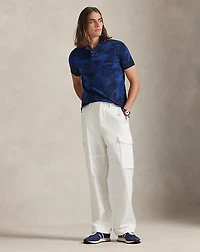 Classic Fit Camo-Print Mesh Polo Shirt