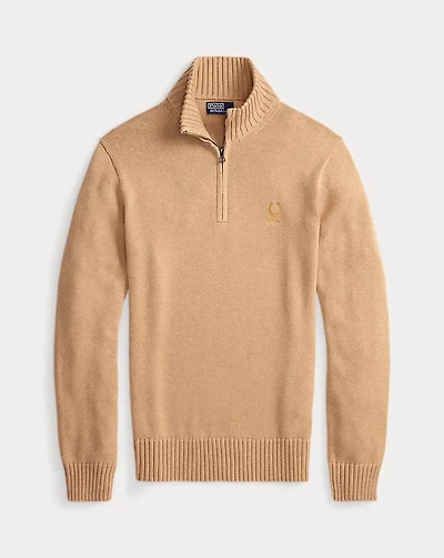 Cotton Quarter-Zip Sweater