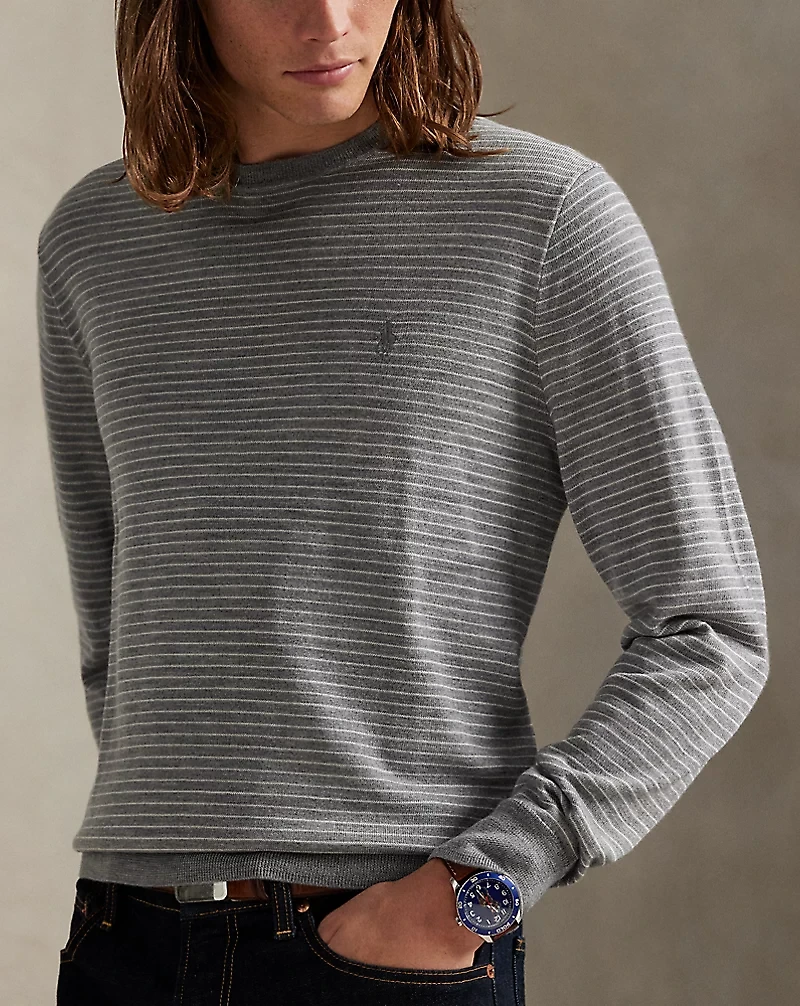 Striped Washable Wool Sweater