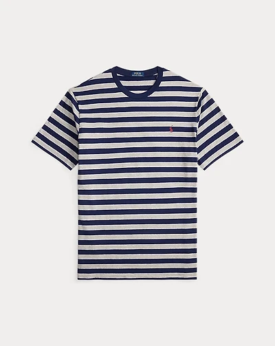 Striped Jersey Crewneck T-Shirt