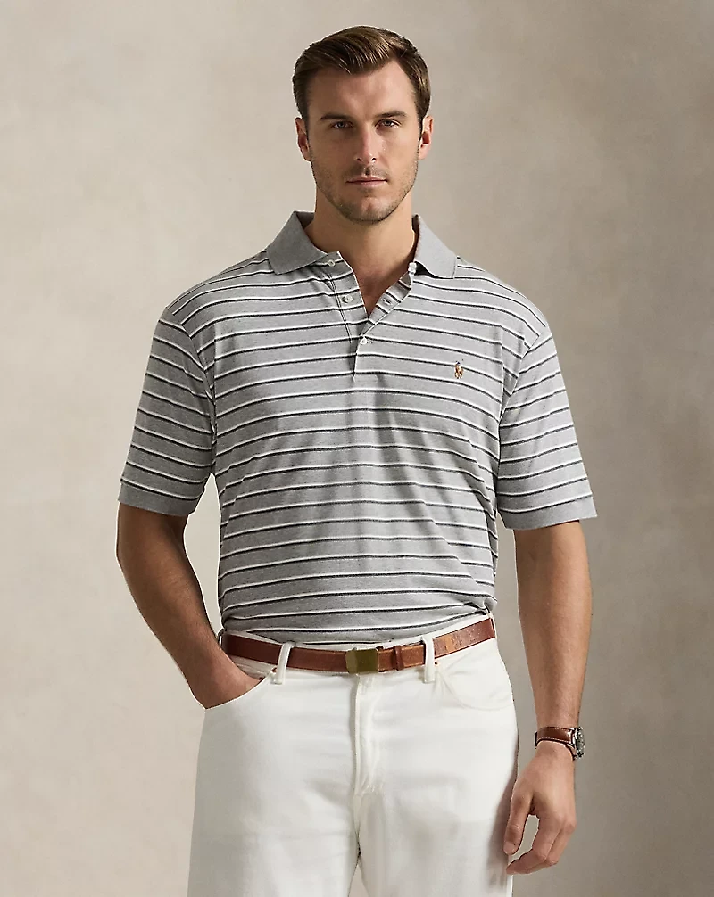 Striped Soft Cotton Polo Shirt