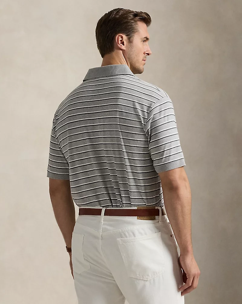 Striped Soft Cotton Polo Shirt