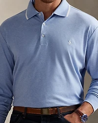 Soft Cotton Long-Sleeve Polo Shirt