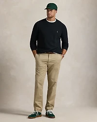 Mesh-Knit Cotton Crewneck Sweater