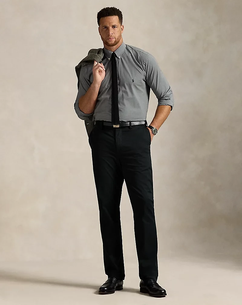 Gingham Stretch Poplin Shirt