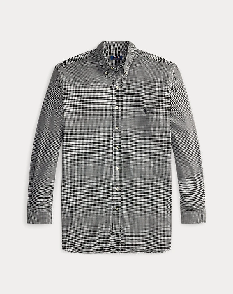 Gingham Stretch Poplin Shirt
