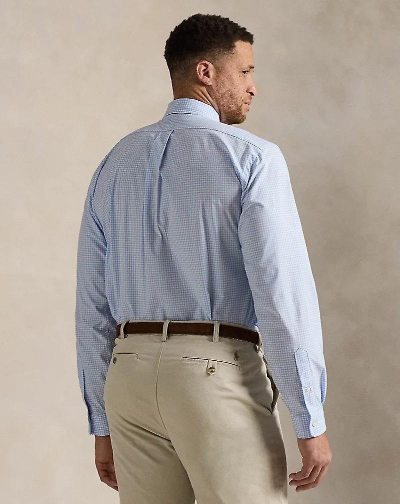 Gingham Stretch Poplin Shirt
