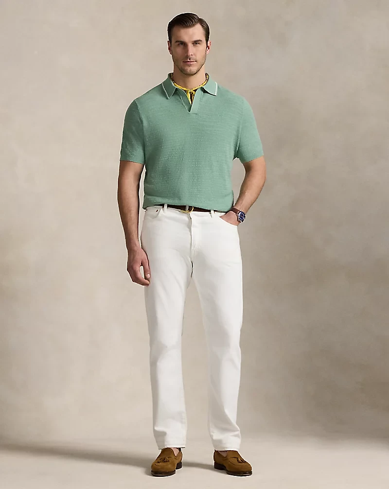 Textured Cotton-Linen Sweater