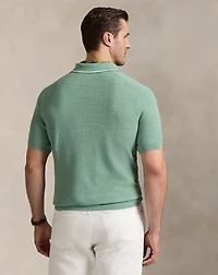 Textured Cotton-Linen Sweater