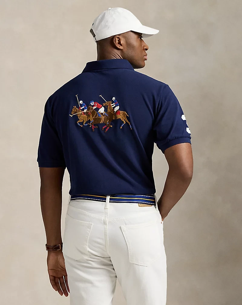 Triple-Pony Mesh Polo Shirt
