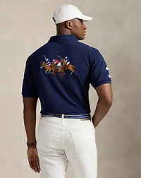 Triple-Pony Mesh Polo Shirt