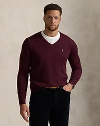 Washable Wool V-Neck Sweater