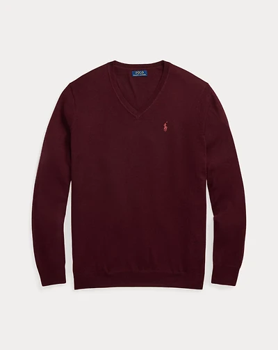 Washable Wool V-Neck Sweater