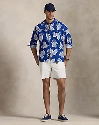 Monstera-Print Oxford Shirt
