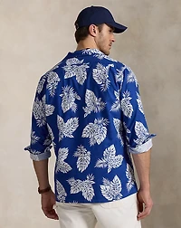Monstera-Print Oxford Shirt