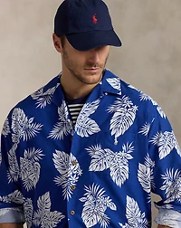 Monstera-Print Oxford Shirt