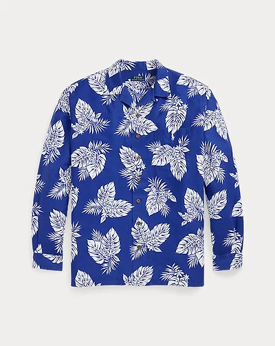 Monstera-Print Oxford Shirt