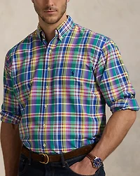 Plaid Performance Oxford Shirt