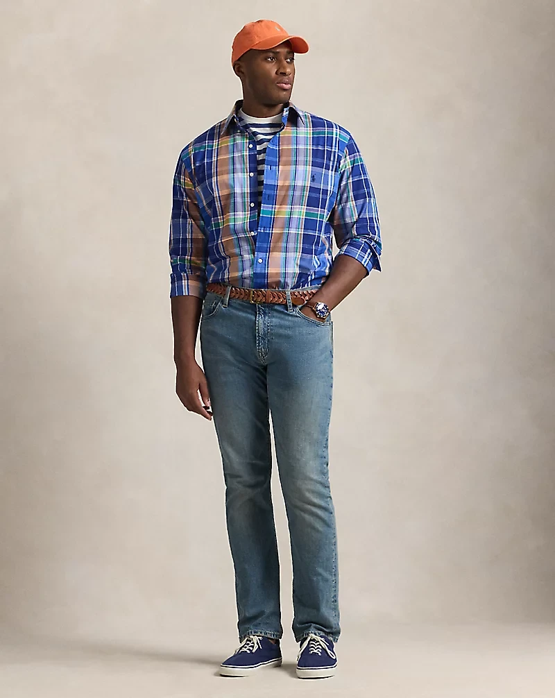 Plaid Stretch Poplin Shirt
