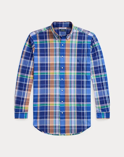 Plaid Stretch Poplin Shirt